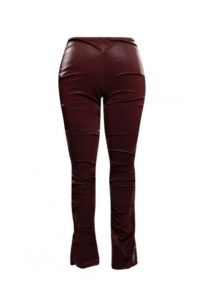 Velvet Pu Ruched Pants - LLR Chic