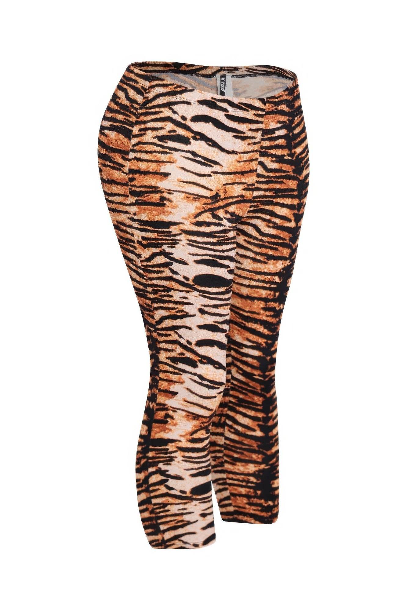 Tiger Printed Capri Leggings - LLR Chic