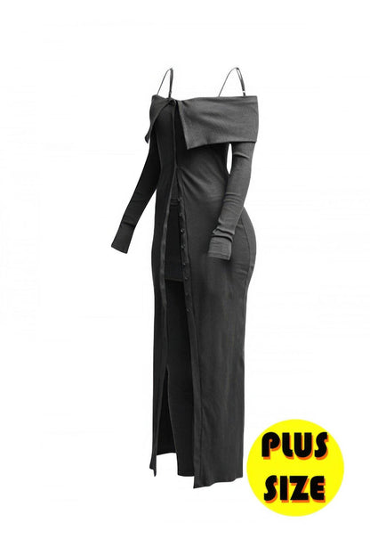 Plus Size Long Length Top & Skirt Leggings Set - LLR Chic