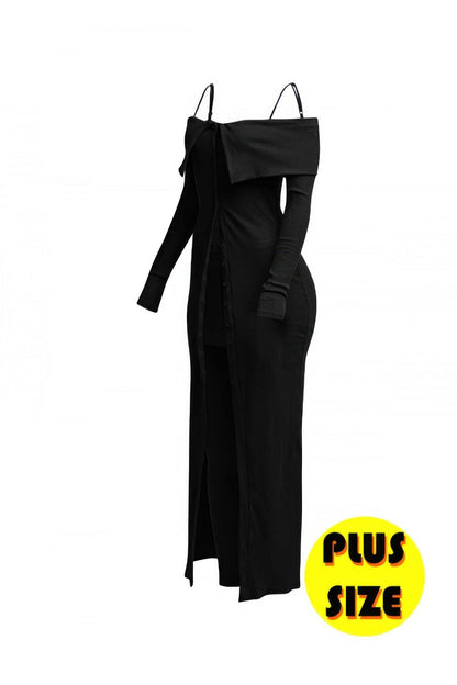 Plus Size Long Length Top & Skirt Leggings Set - LLR Chic