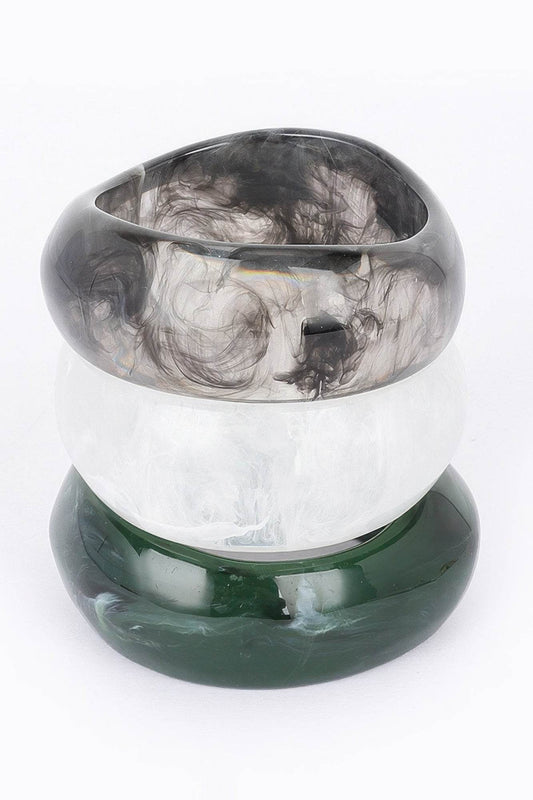 Multi Resin Bangle Bracelet - LLR Chic