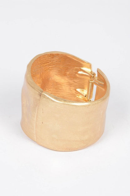 Cast Metal Spring Hinge Cuff - LLR Chic