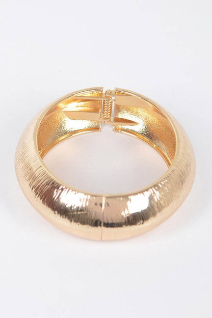 Textured Metal Bangle Bracelet - LLR Chic