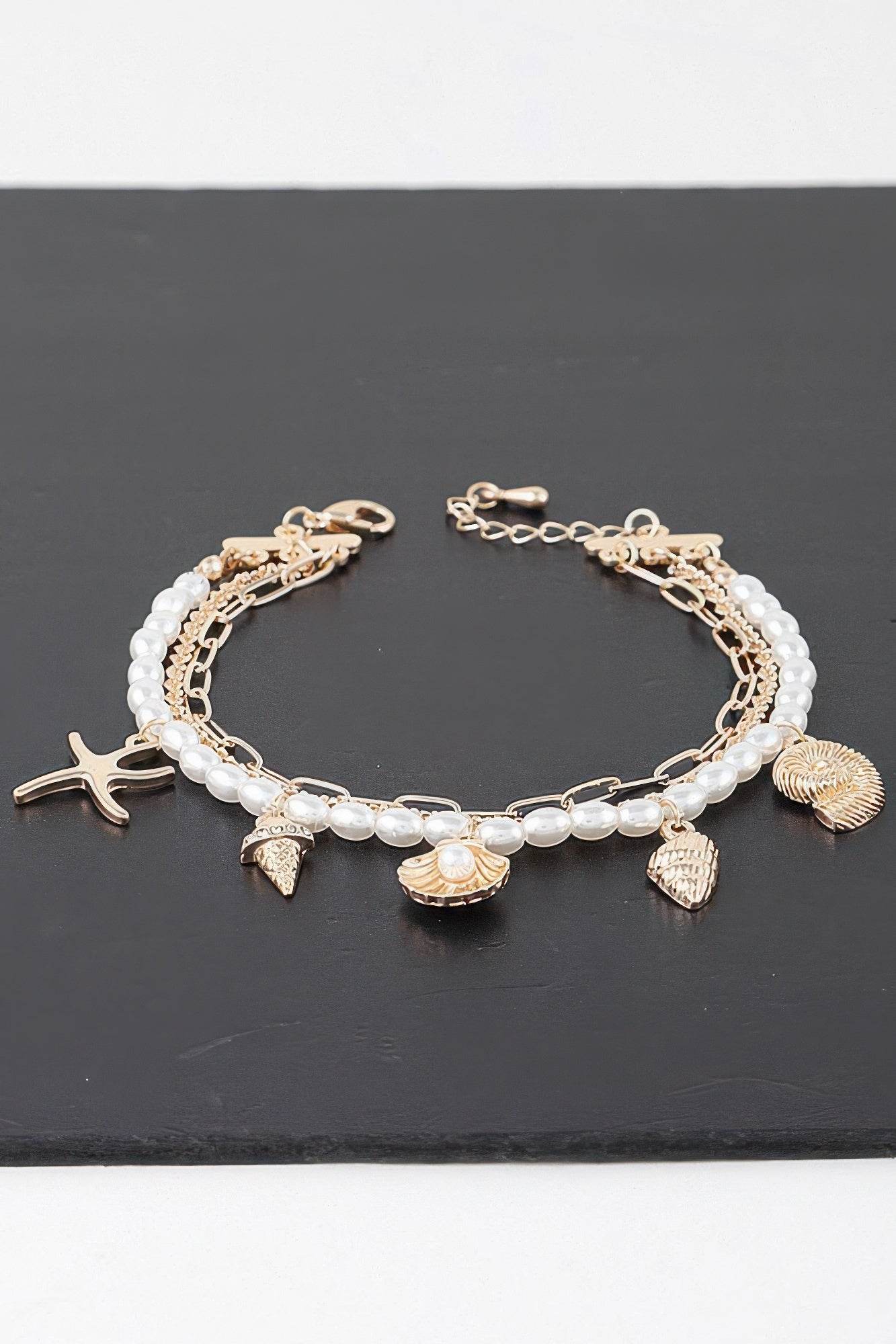 At The Beach Multi Charm Bracelet - LLR Chic