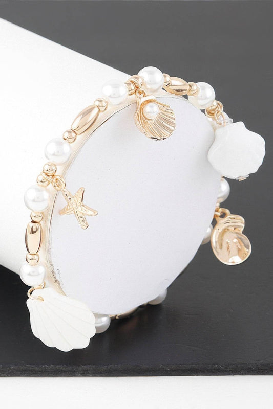 Under The Sea Pearl Charm Bracelet - LLR Chic