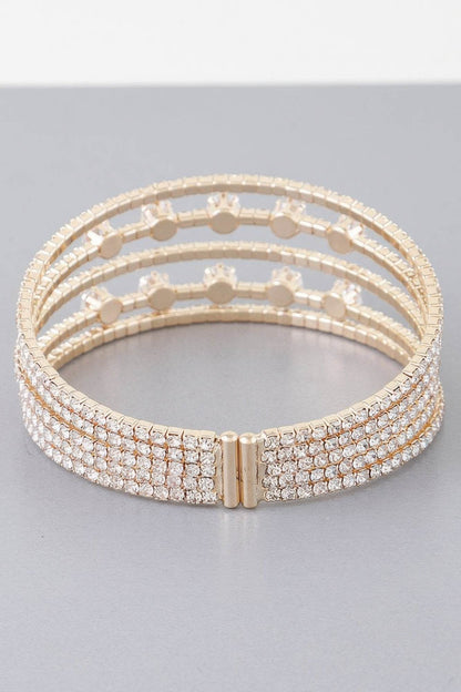 Multi Jeweled Cuff Bracelet - LLR Chic