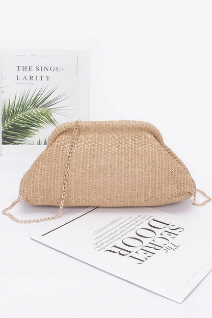Faux Straw Clutch Bag - LLR Chic