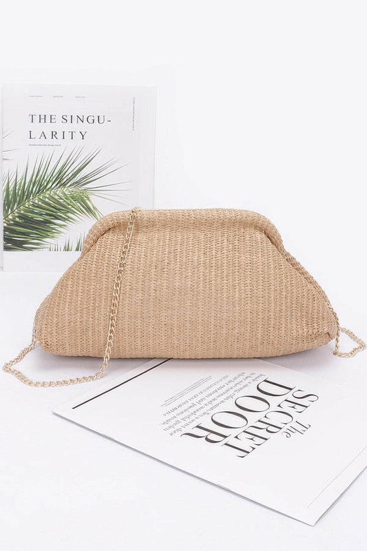 Faux Straw Clutch Bag - LLR Chic