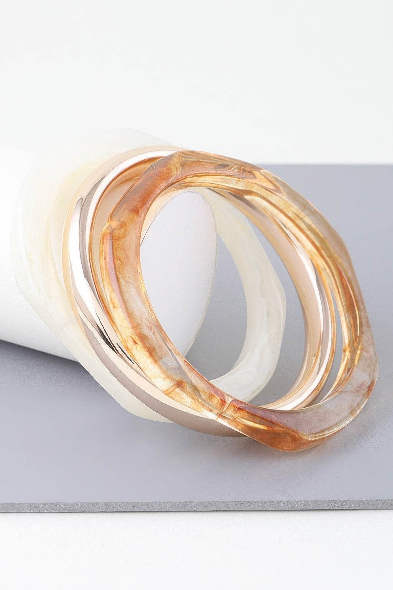 Triple Geometric Marble Bracelet - LLR Chic
