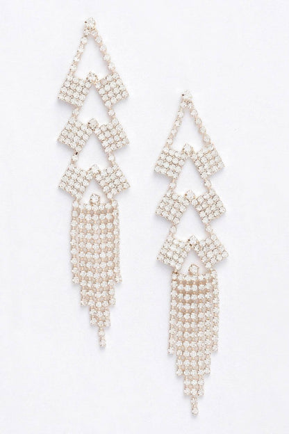 Rhinestone Fringe Earring - LLR Chic