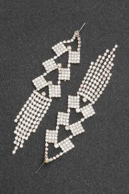 Rhinestone Fringe Earring - LLR Chic