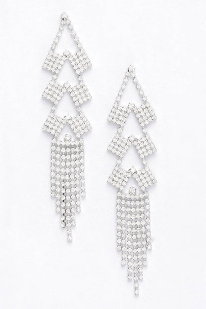 Rhinestone Fringe Earring - LLR Chic