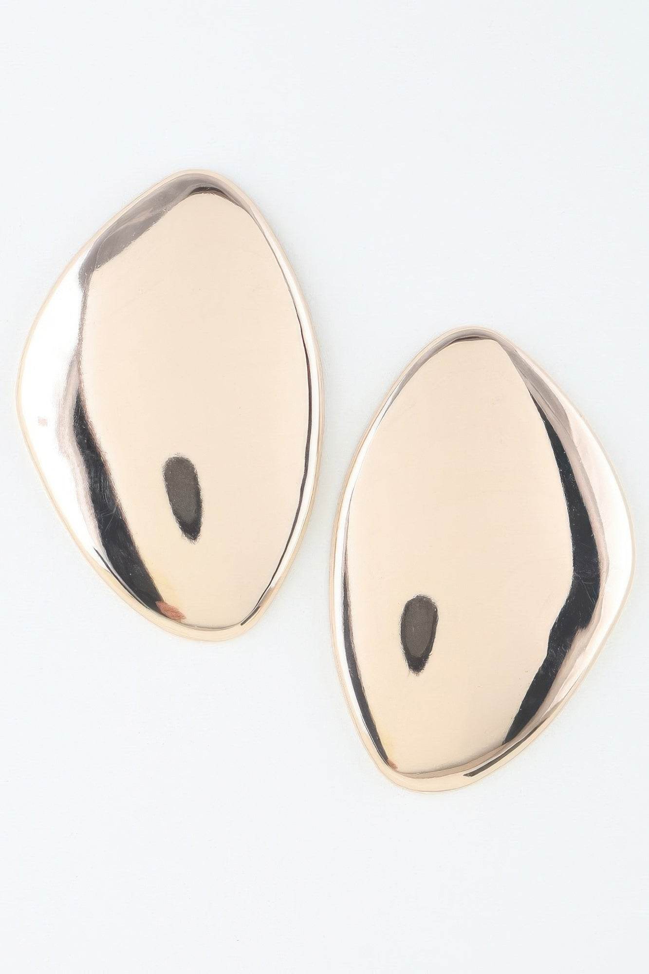 Modern Abstract Plate Stud Earrings - LLR Chic