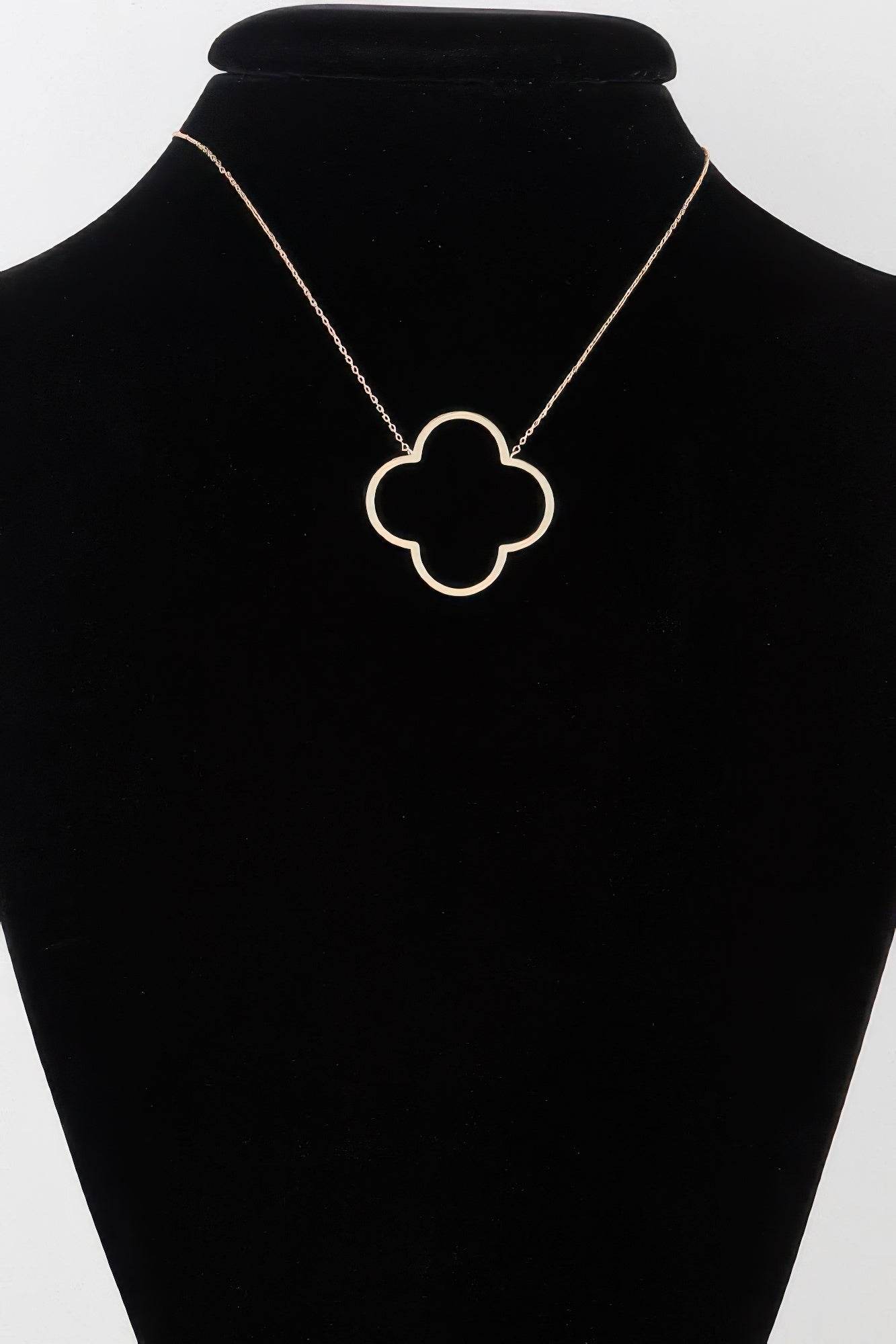 Modern Open Clover Pendant Necklace - LLR Chic