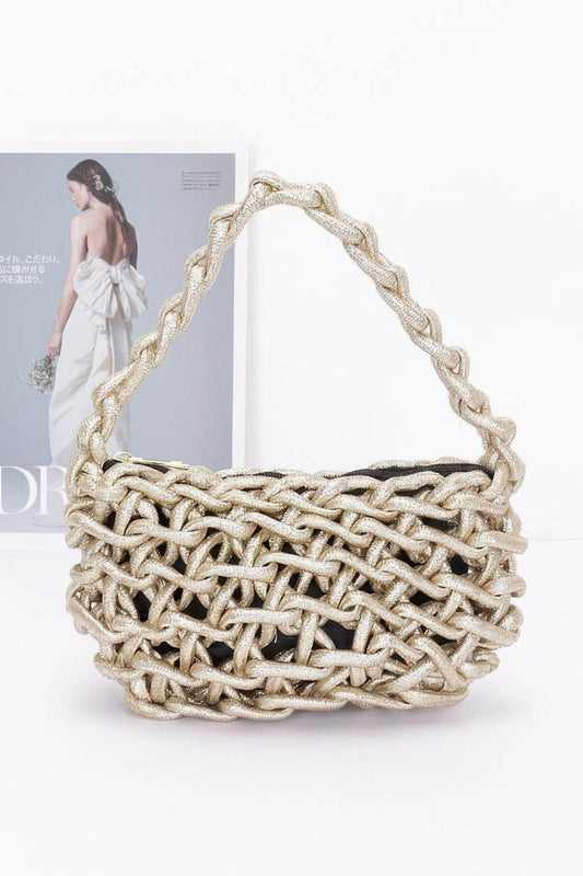 Metallic String Handmade Tote Bag - LLR Chic