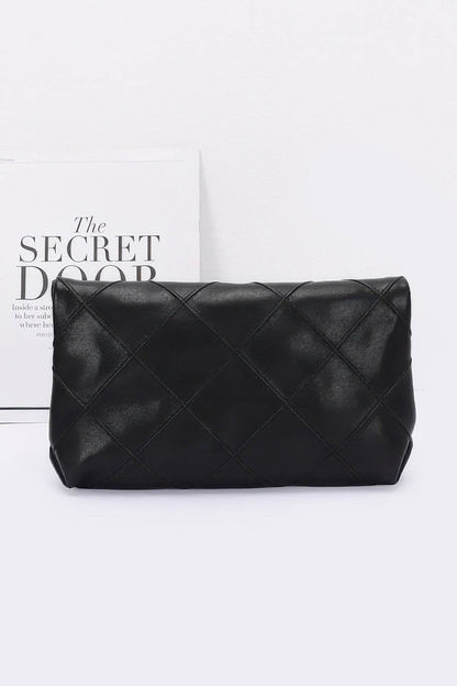 Quilted Faux Leather Pouch - LLR Chic
