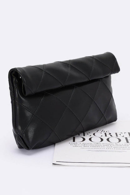 Quilted Faux Leather Pouch - LLR Chic