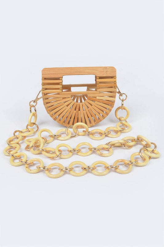 Bamboo Oversized Chain Bag - LLR Chic