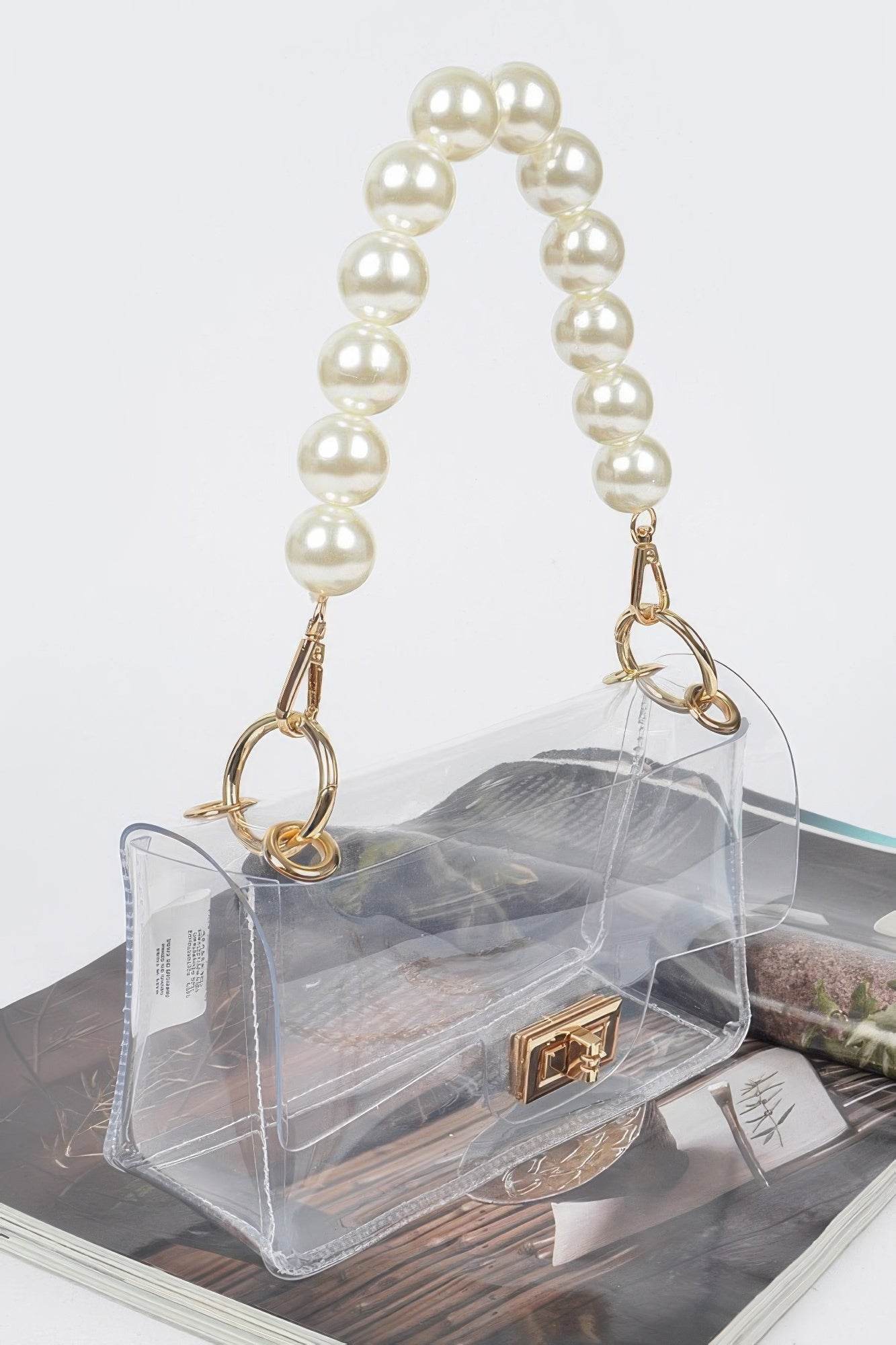 Transparent Cross Body Bag W Clear Chain - LLR Chic