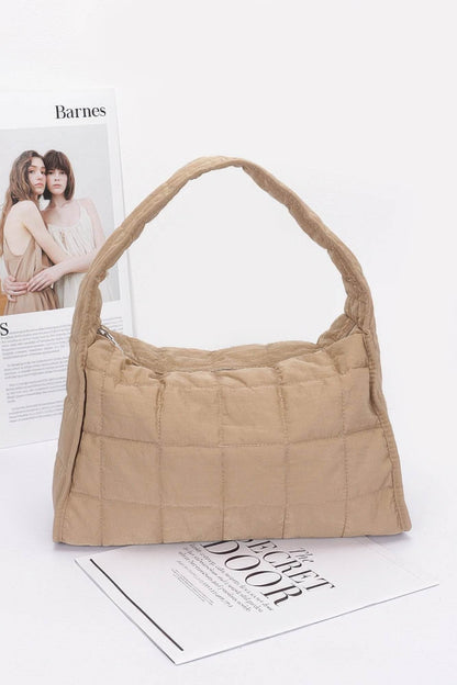 Quilted Nylon Shoulder Bag - LLR Chic