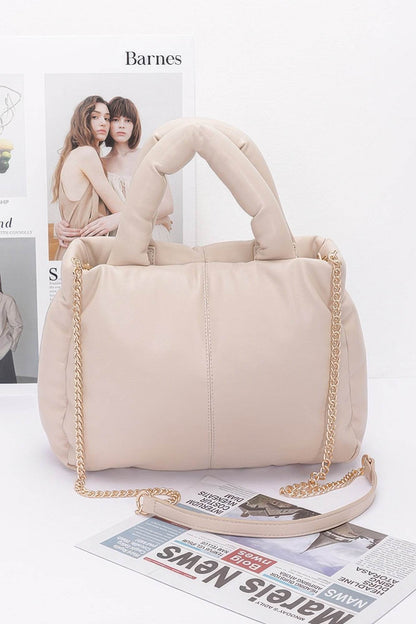 Faux Leather Padded Tote Bag - LLR Chic