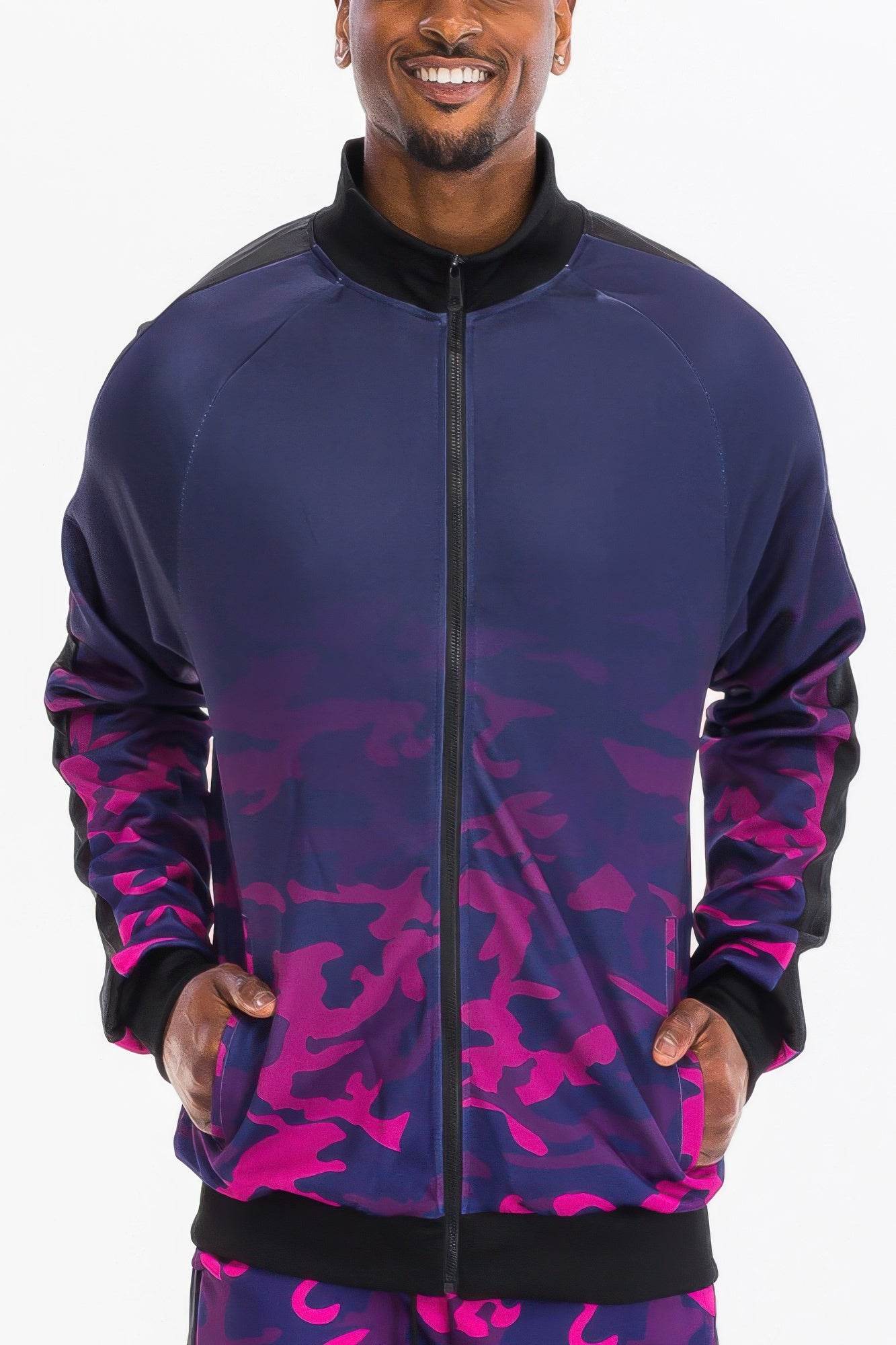 Mens Camo Ombre Track Jacket - LLR Chic