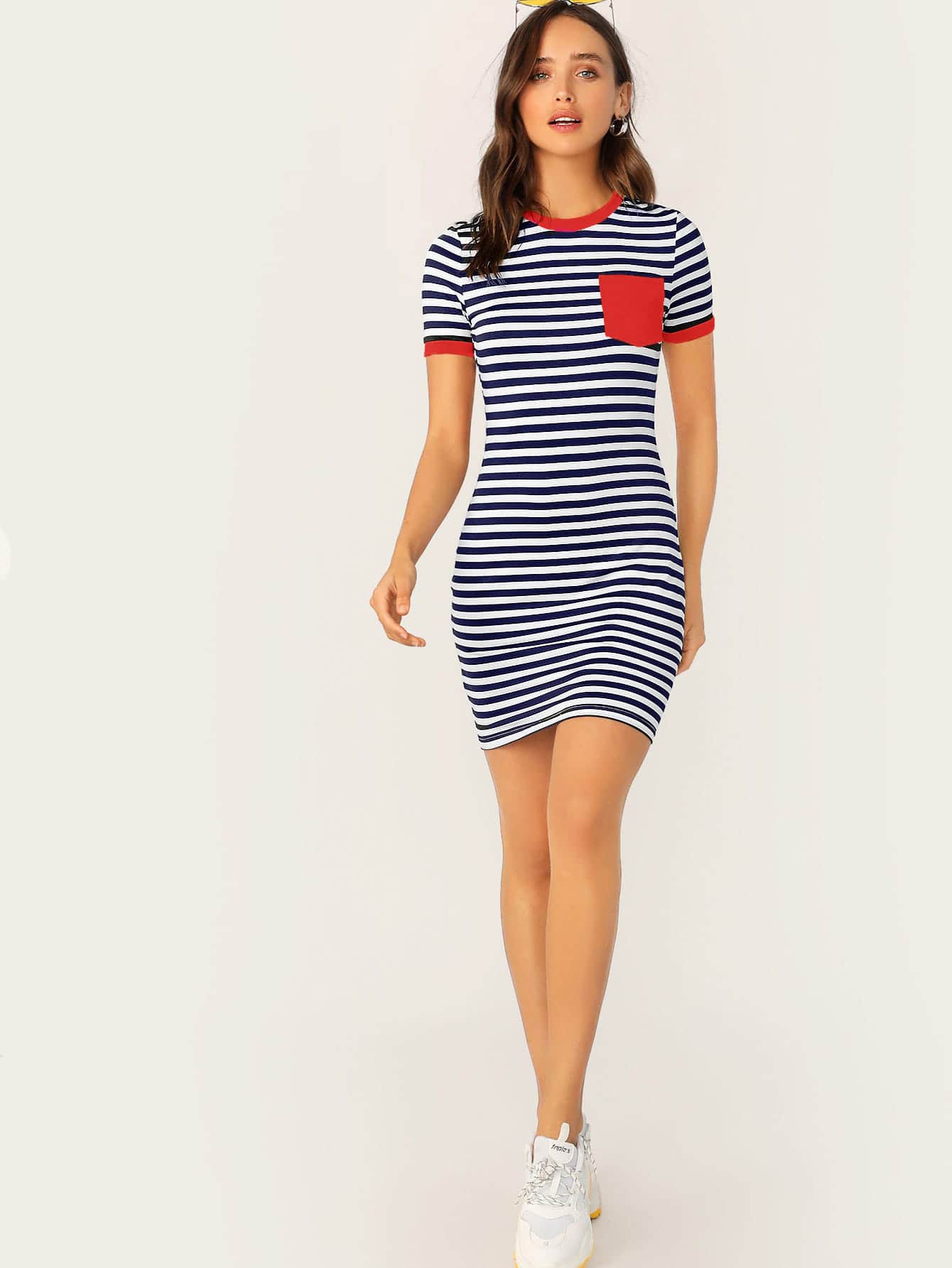 Striped Ringer Tee Dress