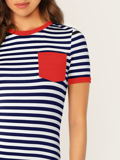 Striped Ringer Tee Dress