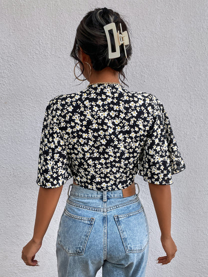 Floral Print Crop Top