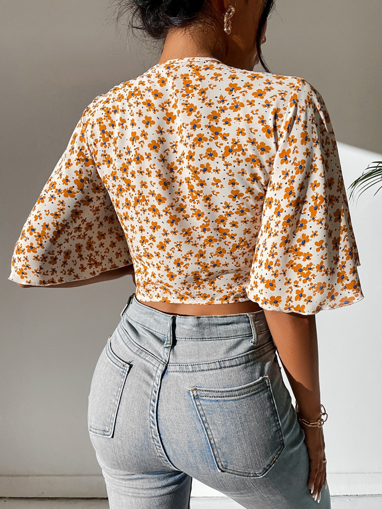 Floral Print Crop Top