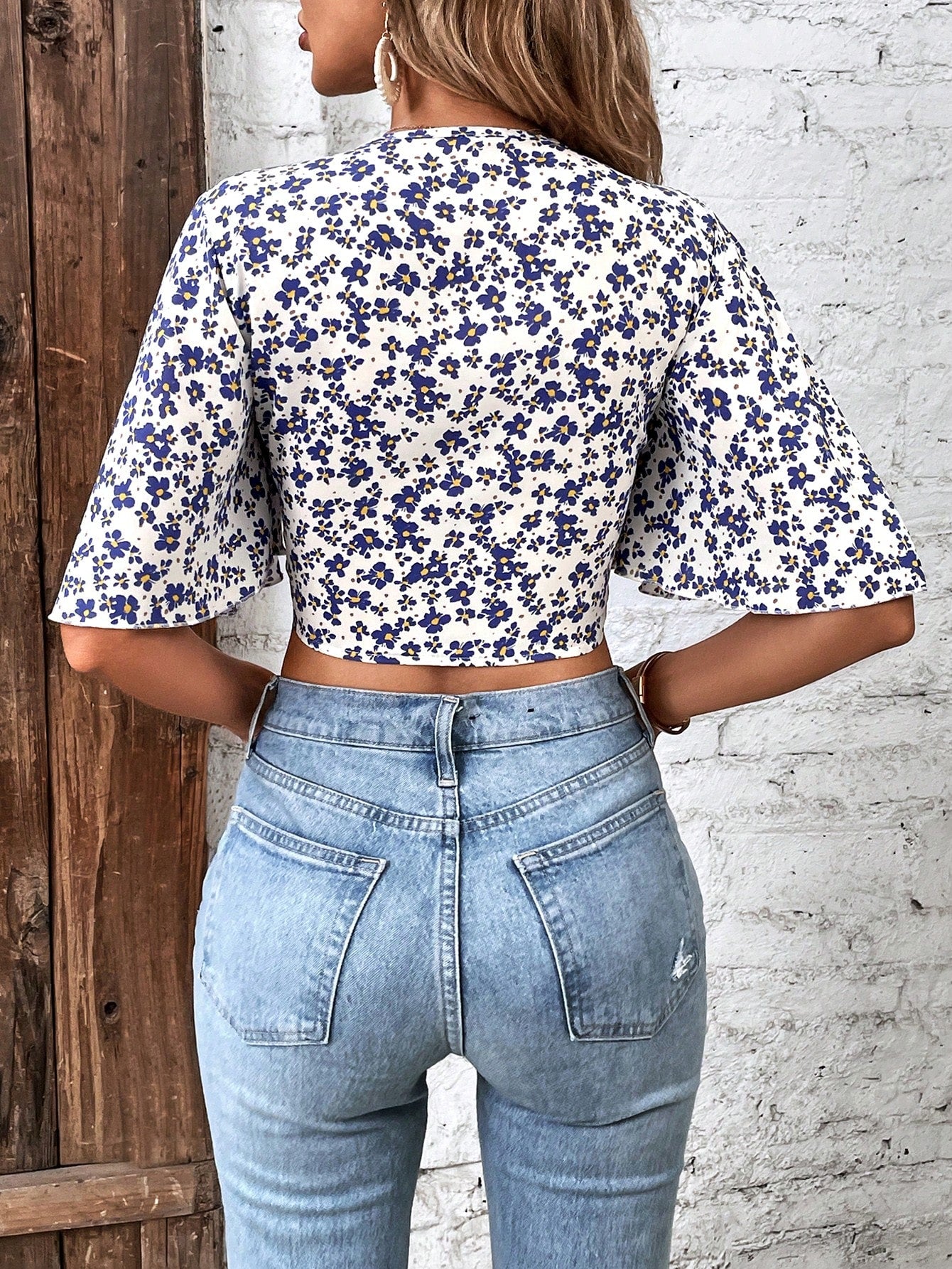 Floral Print Crop Top