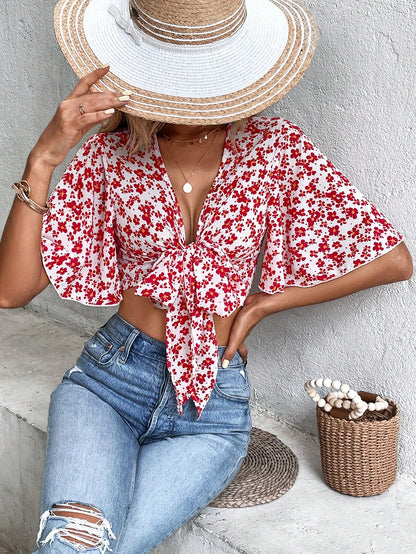 Floral Print Crop Top