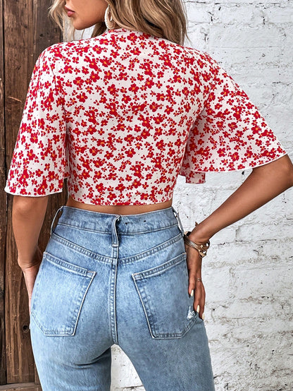 Floral Print Crop Top