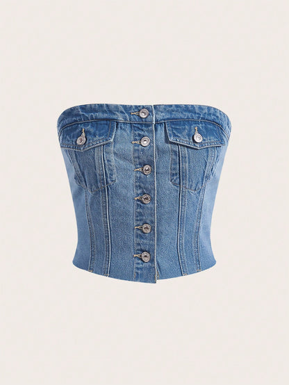 Tube Denim Top