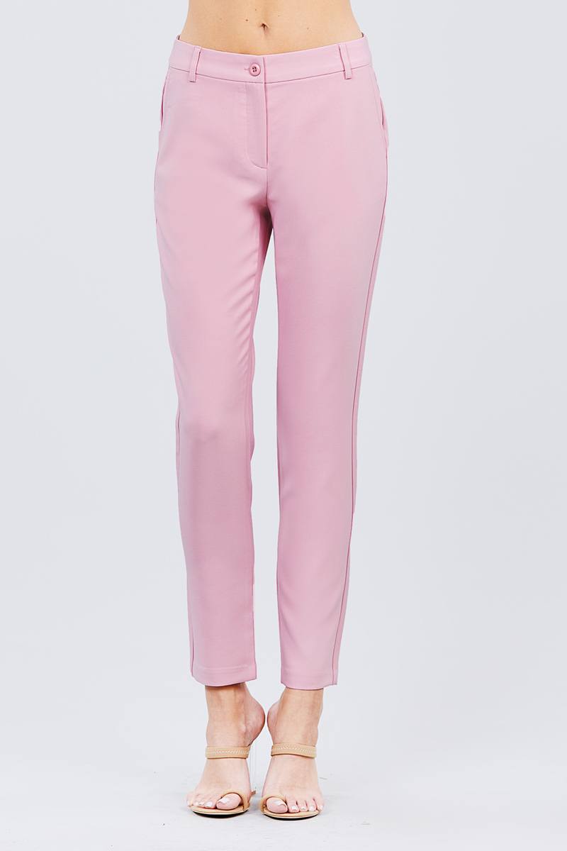 Seam Side Pocket Classic Long Pants