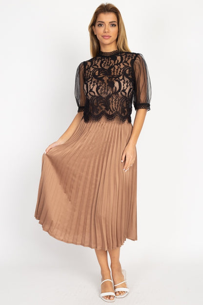 Pleated Maxi Skirt