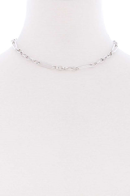 Metal Single Chain Short Necklace