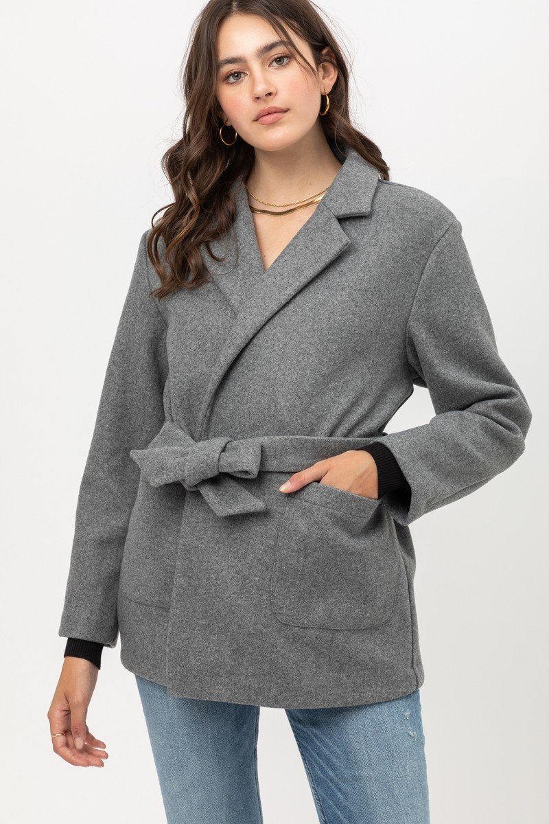 Fleece Belted Coat