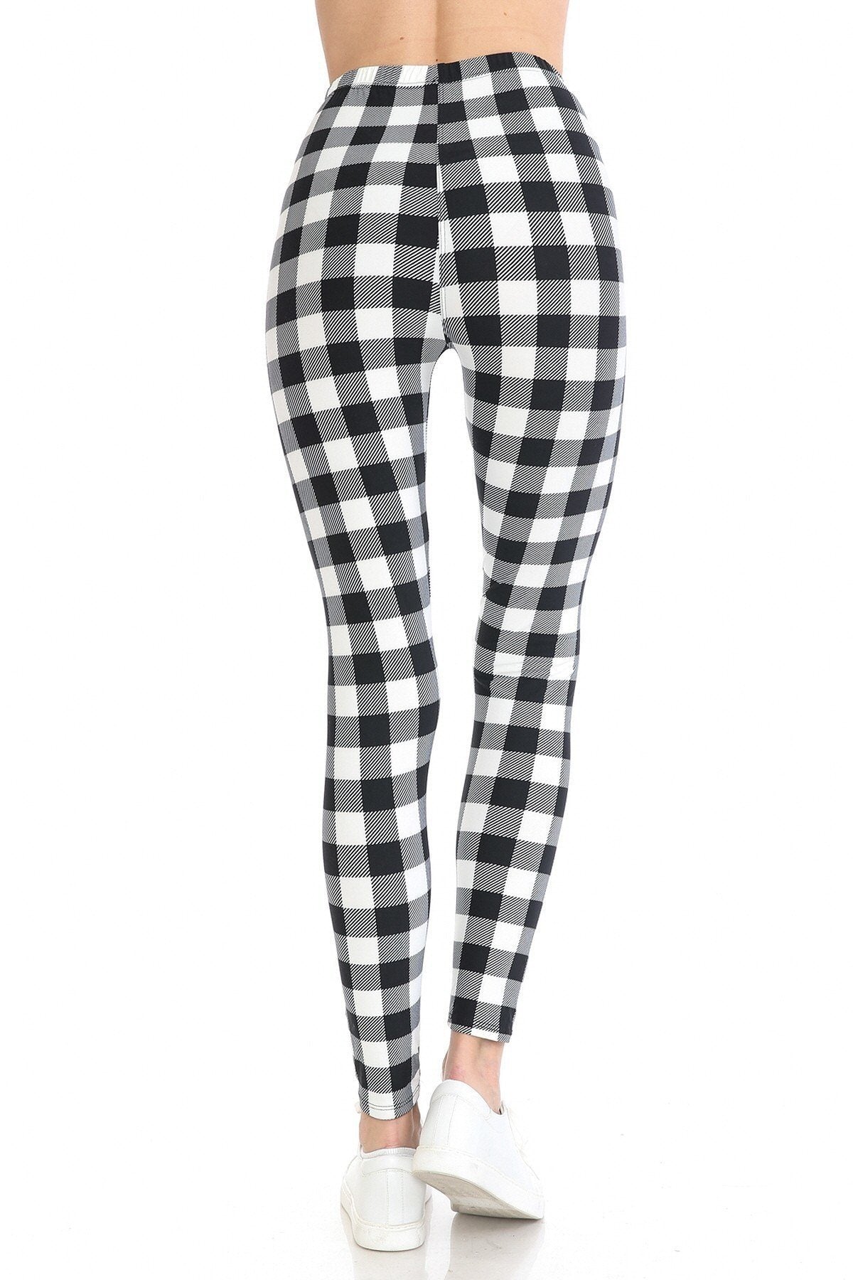 Multi Printed, High Waisted, Leggings With An Elasticized Waist Band