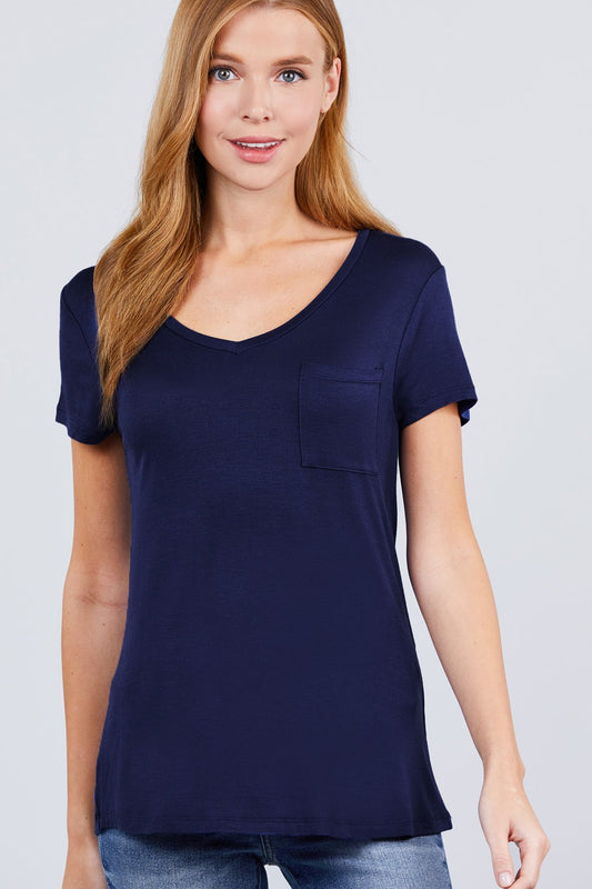 V-neck Rayon Jersey Top