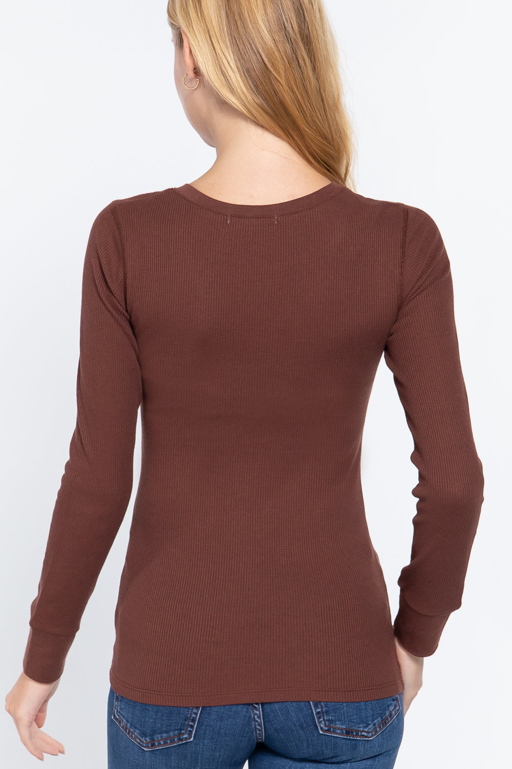 Long Slv V-neck Thermal Top